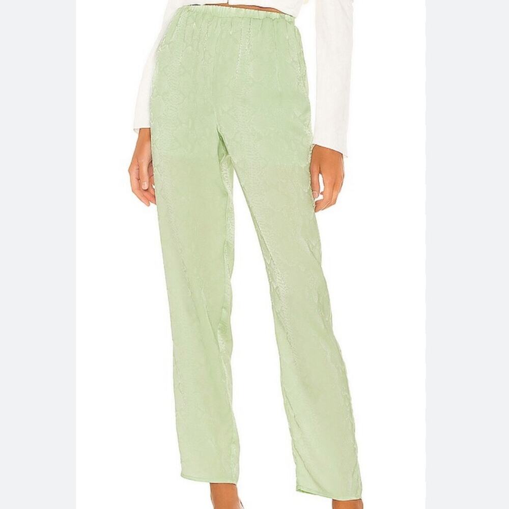 LPA Revolve Paz Pants in Mint High Rise Pull-On